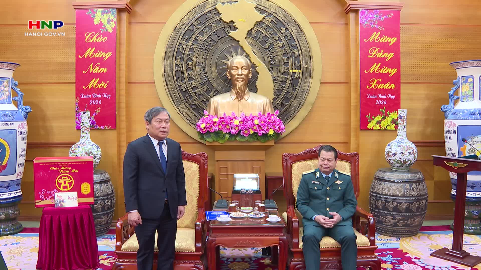 Chủ tịch UBND Thành phố Vũ Đại Thắng thăm, chúc Tết các đơn vị làm nhiệm vụ trọng yếu