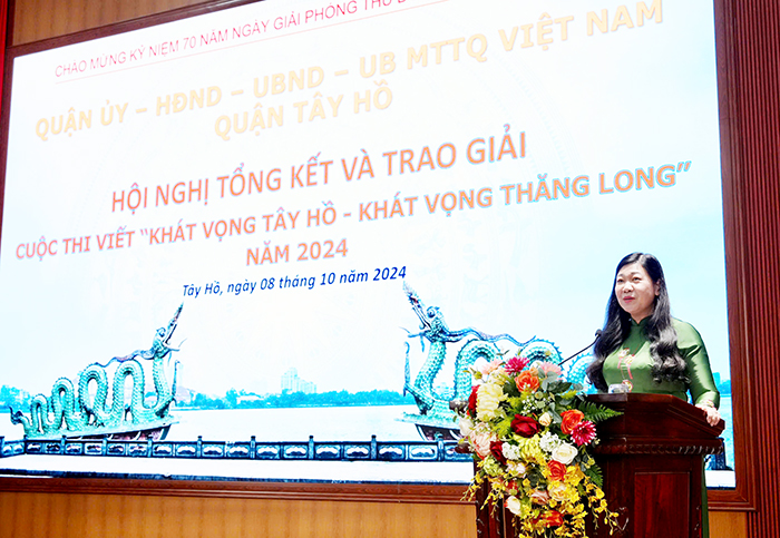 Trao giải Cuộc thi viết “Khát vọng Tây Hồ - Khát vọng Thăng Long” năm 2024- Ảnh 5.