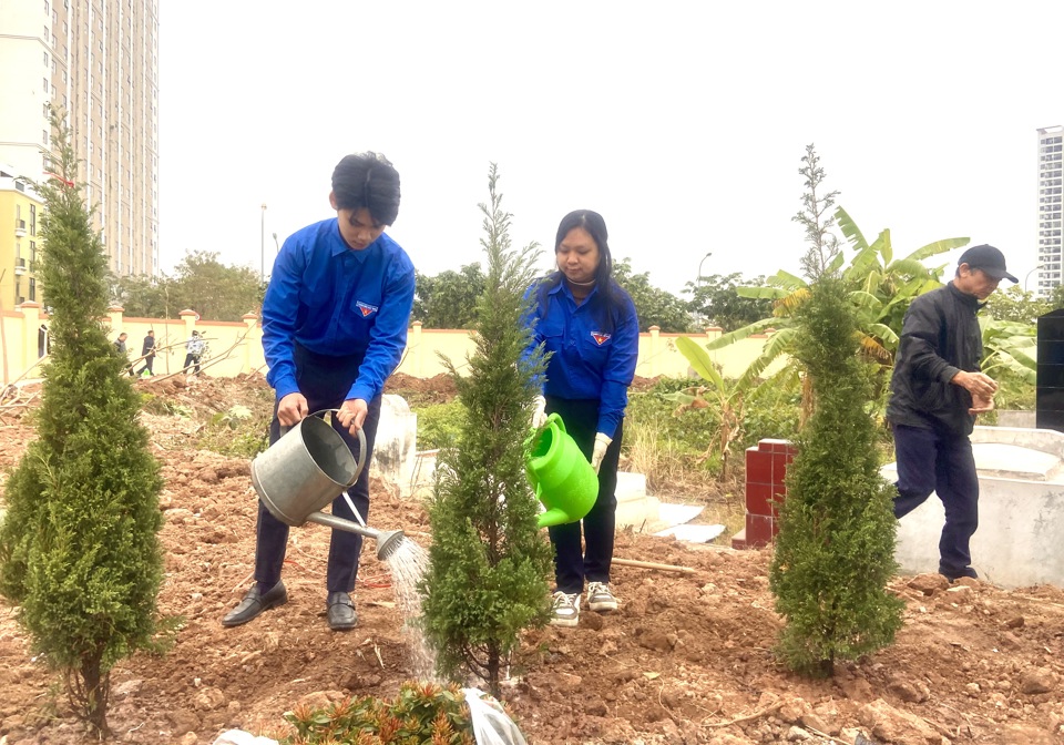 Huyện Thanh Trì: Ra quân triển khai mô hình "Công viên hóa nghĩa trang"- Ảnh 6.