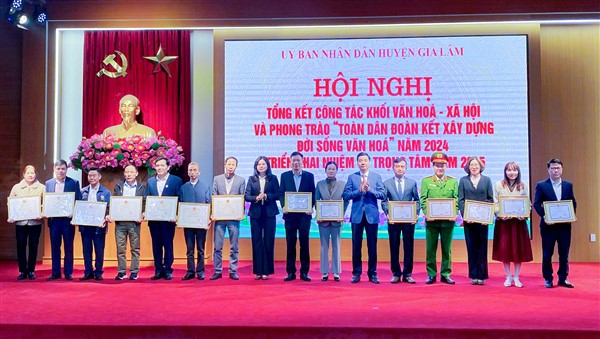 Huyện Gia Lâm tăng cường phát triển văn hóa - xã hội, thúc đẩy đời sống văn hóa năm 2025- Ảnh 1.