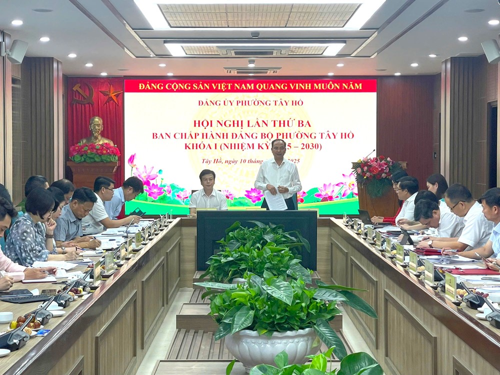Hội nghị lần thứ 3 Ban chấp hành Đảng bộ phường Tây Hồ- Ảnh 1.