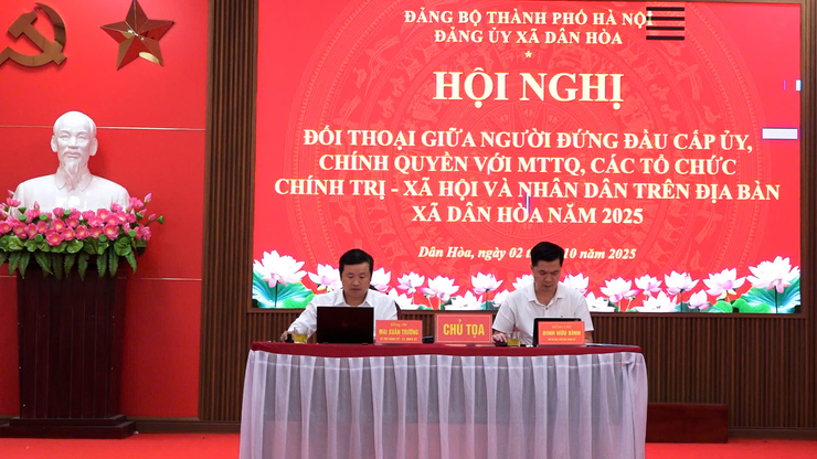 Xã Dân Hòa đối thoại giữa người đứng đầu cấp ủy, chính quyền với nhân dân- Ảnh 1.