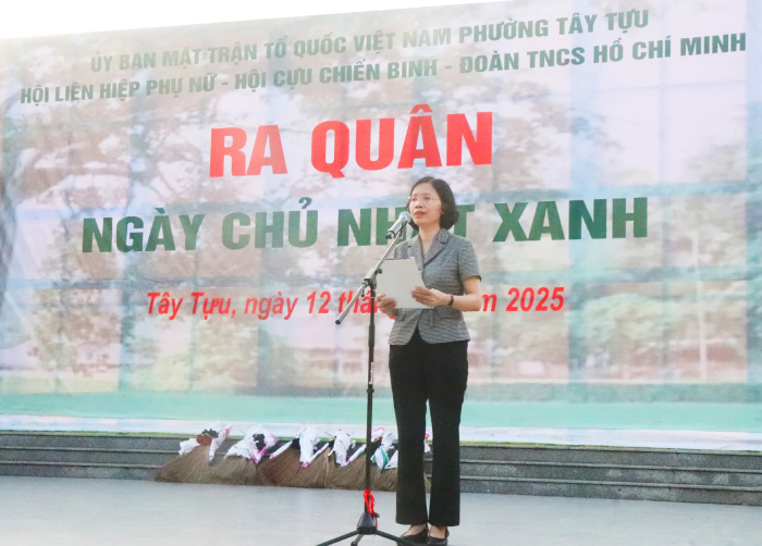 Phường Tây Tựu ra quân "Ngày Chủ nhật xanh”- Ảnh 1.