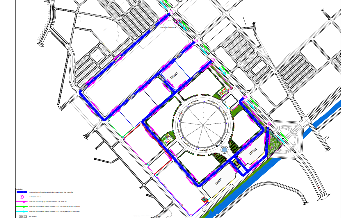 Hà Nội công bố sơ đồ chỉ dẫn giao thông phục vụ Hội chợ Mùa Thu 2025- Ảnh 1.