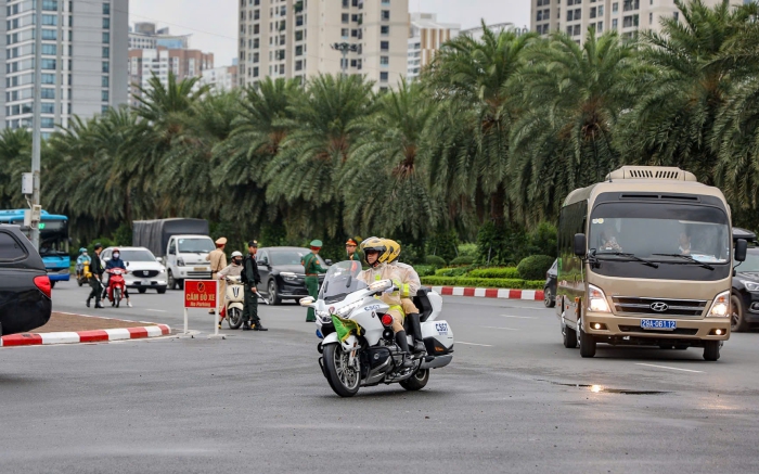 CATP triển khai phương án phân luồng, dẫn đoàn bảo đảm giao thông thông suốt và an toàn