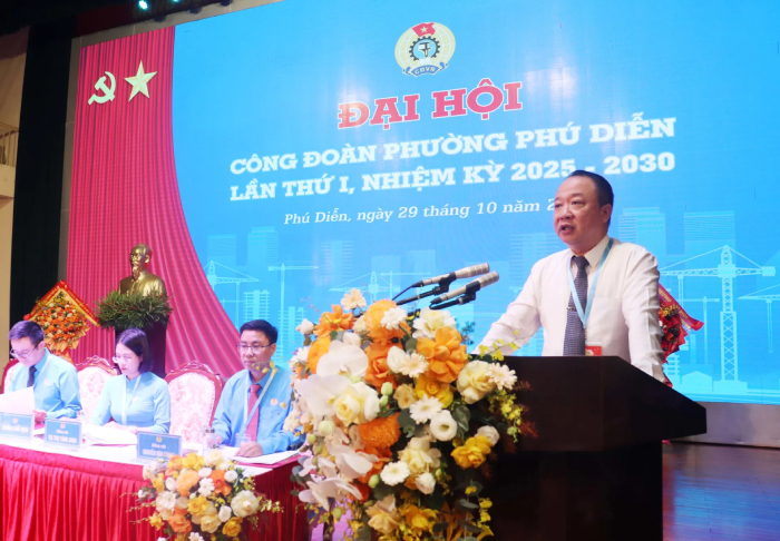 Phu Dien Wards fackförenings första kongress - Foto 3. Đại hội Công đoàn phường Phú Diễn lần thứ I- Ảnh 3.
