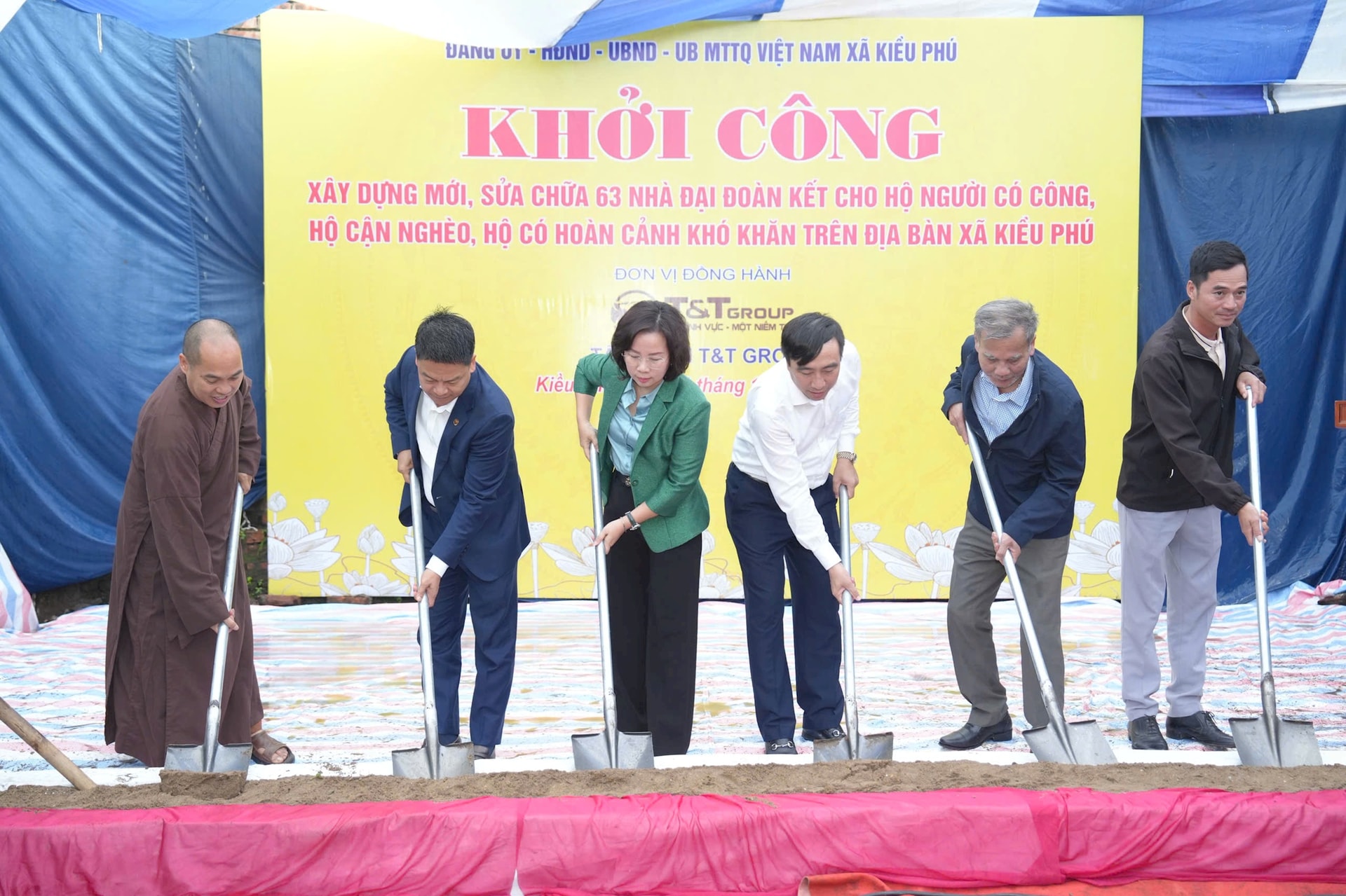 Khởi công xây dựng 63 mái ấm ‘Đại đoàn kết’ cho hộ gia đình chính sách, người có công, hộ cận nghèo xã Kiều Phú- Ảnh 3.