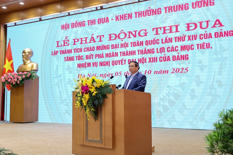 Thủ tướng Phạm Minh Chính phát động đợt thi đua cao điểm lập thành tích chào mừng Đại hội XIV của Đảng- Ảnh 2.