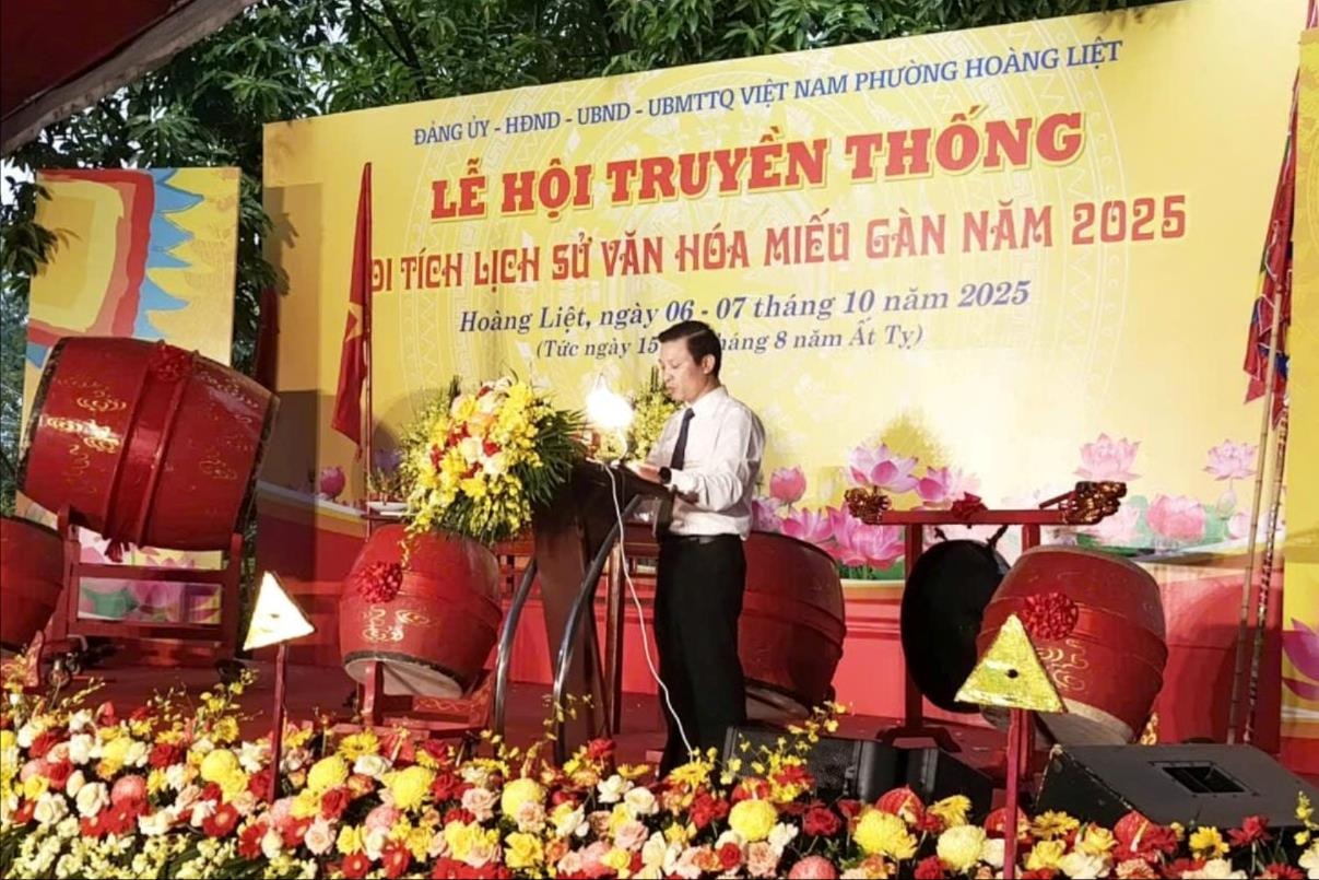 Phường Hoàng Liệt: Lễ hội truyền thống Di tích lịch sử văn hóa Miếu Gàn- Ảnh 1.