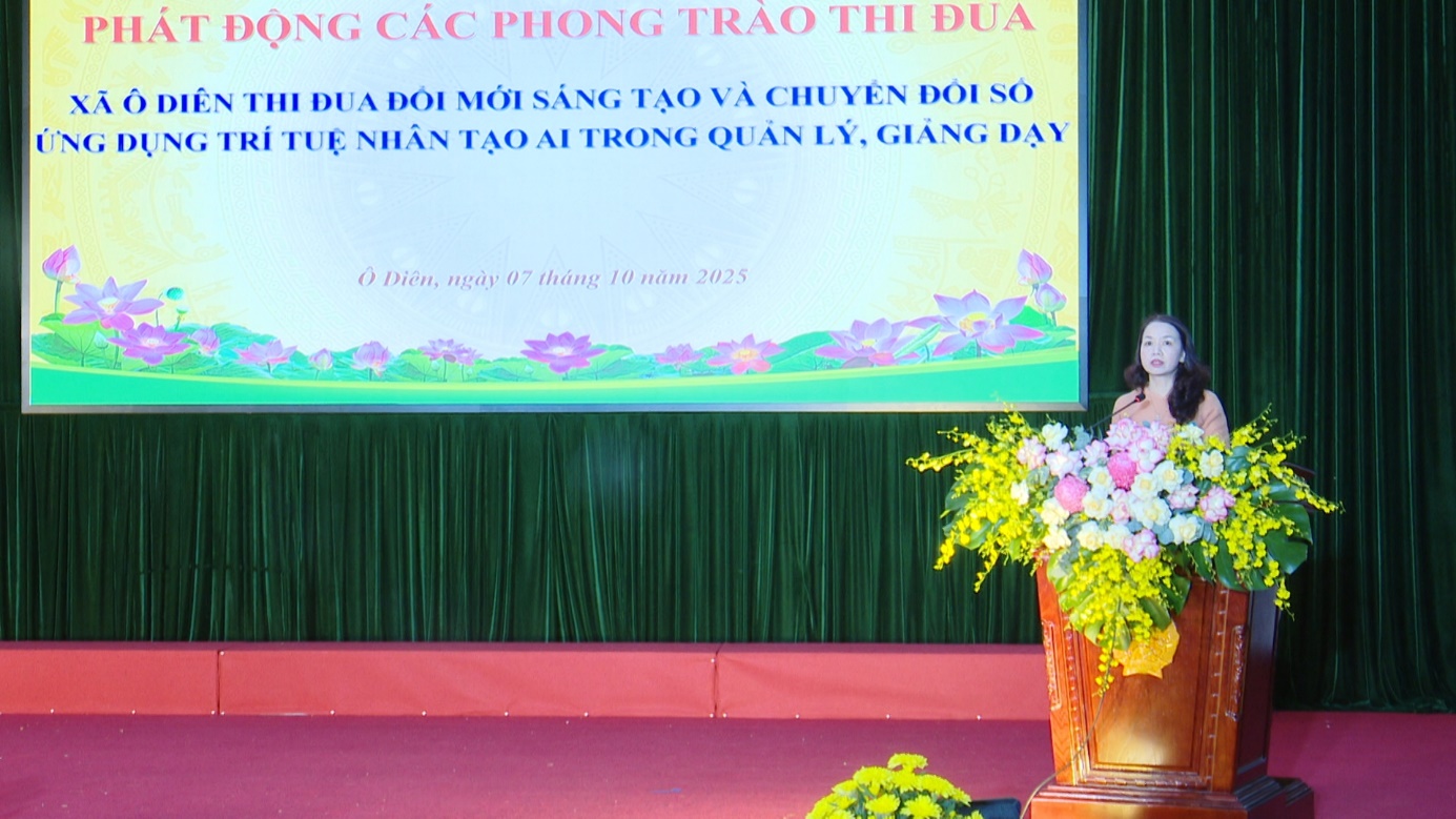 Xã Ô Diên khai mạc Tuần lễ hưởng ứng học tập suốt đời và phát động phong trào thi đua đổi mới sáng tạo, chuyển đổi số- Ảnh 4.