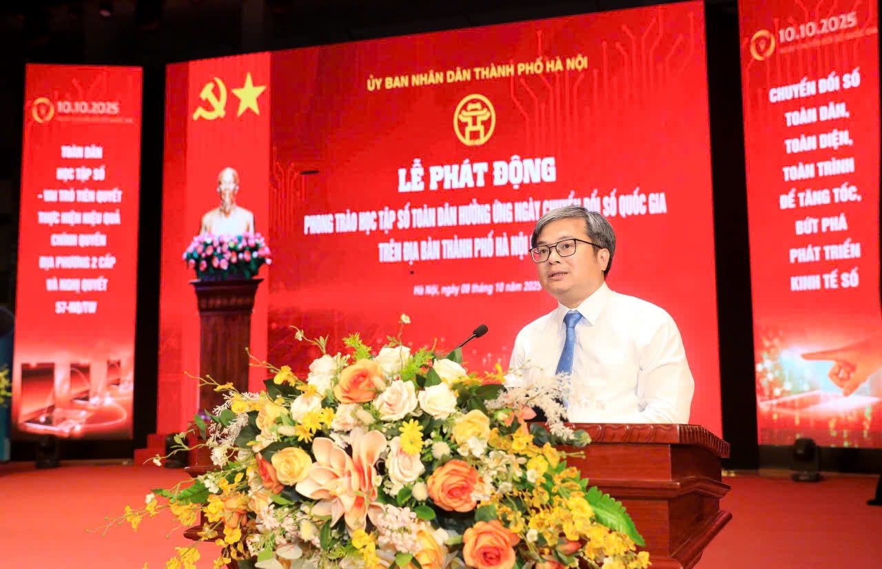 Hà Nội phát động phong trào “Học tập số toàn dân ”: Gần dân hơn - Nhanh hơn - Hiệu quả hơn- Ảnh 1.