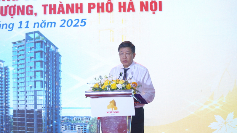 Khởi công dự án nhà ở cho lực lượng Công an nhân dân tại phường Phú Thượng- Ảnh 2.