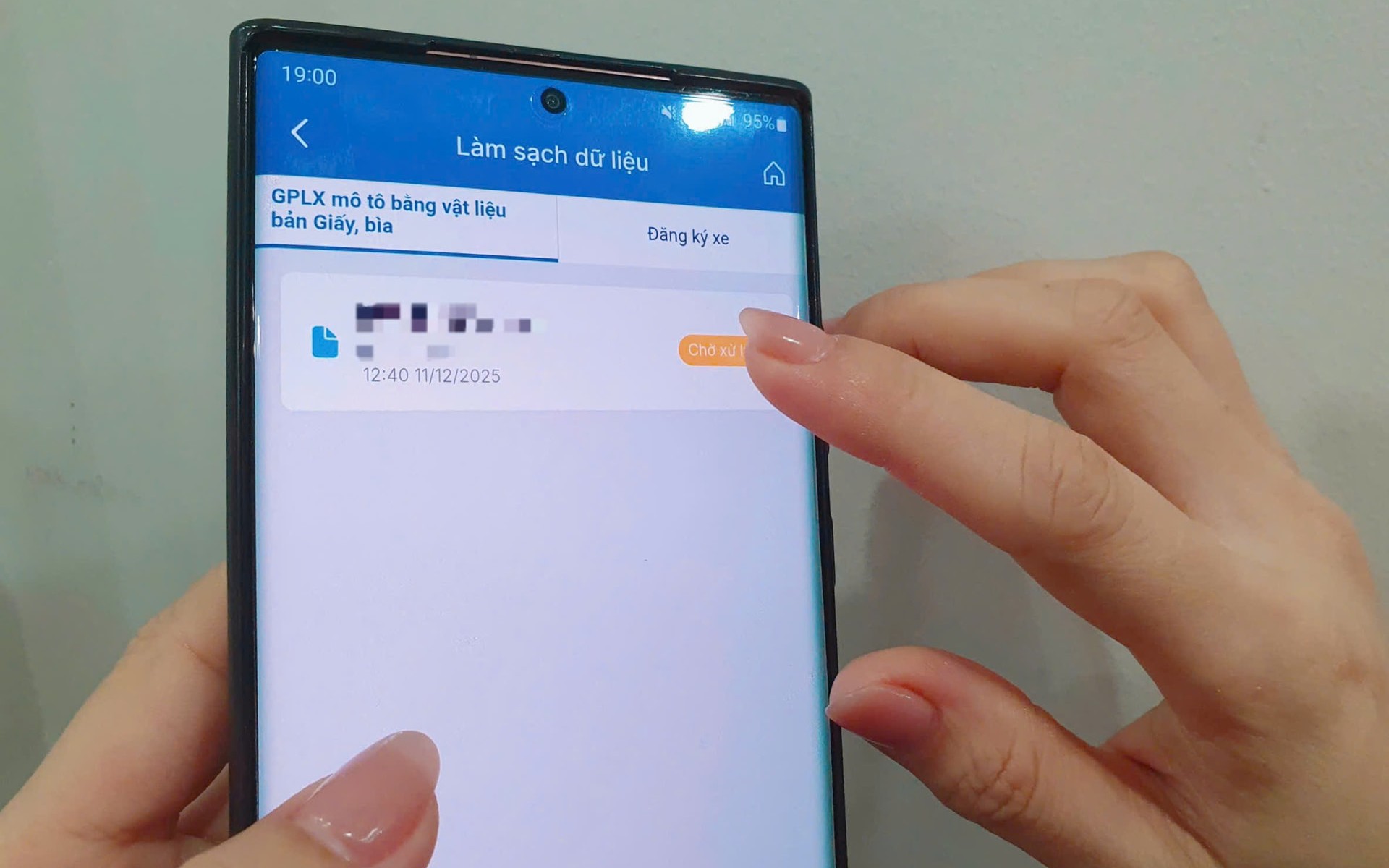 Kết quả khai báo được thực hiện trên ứng dụng iHanoi