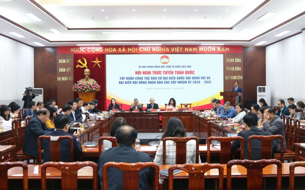 Đại biểu tham dự tại điểm cầu Ủy ban Trung ương MTTQ Việt Nam.