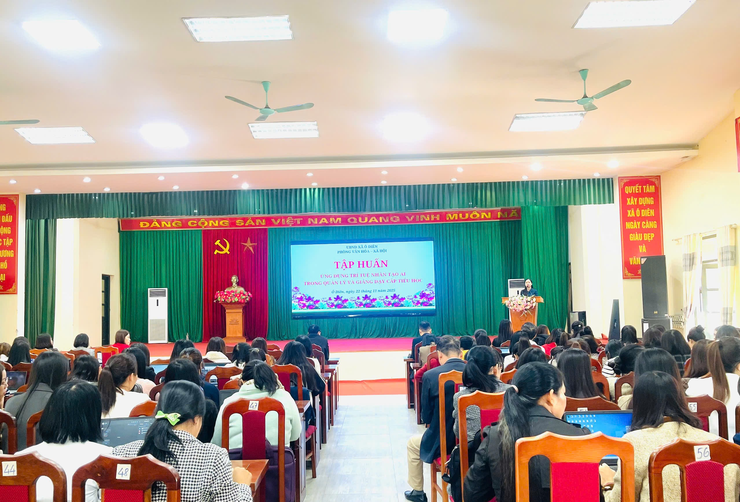 UBND xã Ô Diên tổ chức tập huấn, ứng dụng trí tuệ nhân tạo AI trong quản lý và giảng dạy- Ảnh 1.