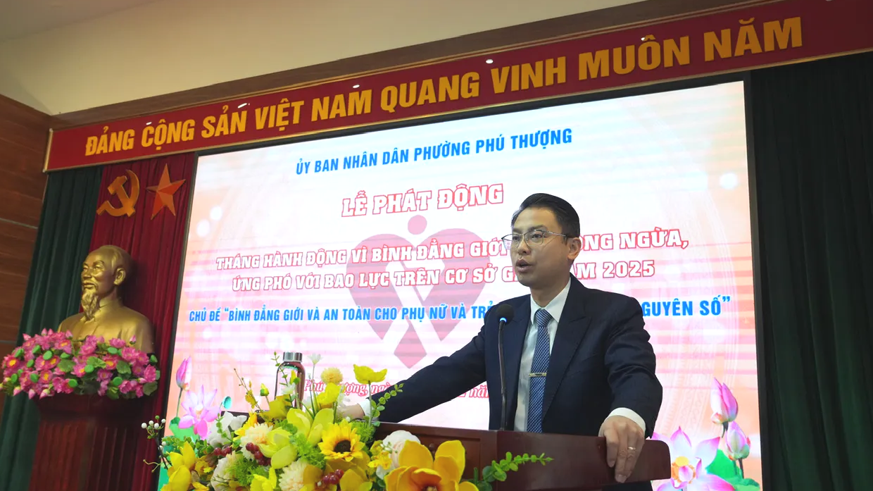 Phường Phú Thượng phát động Tháng hành động vì bình đẳng giới và phòng, chống bạo lực trên cơ sở giới- Ảnh 2.