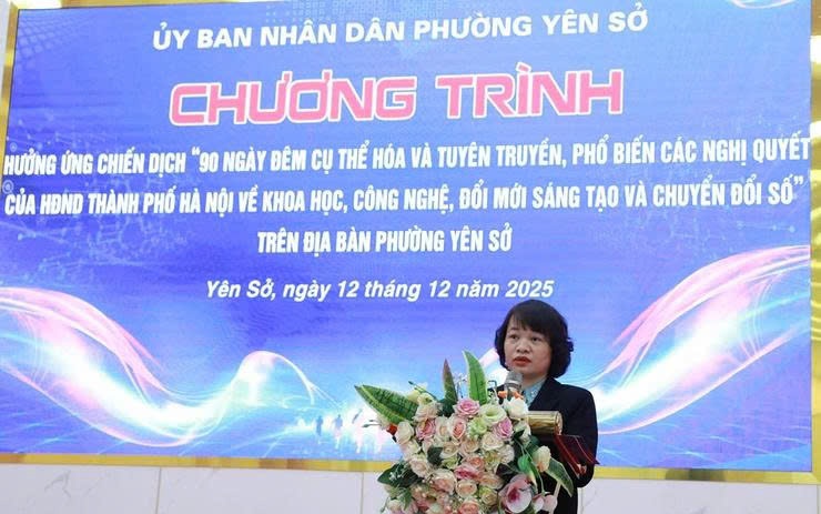 Phường Yên Sở đưa chuyển đổi số tới từng người dân trên địa bàn