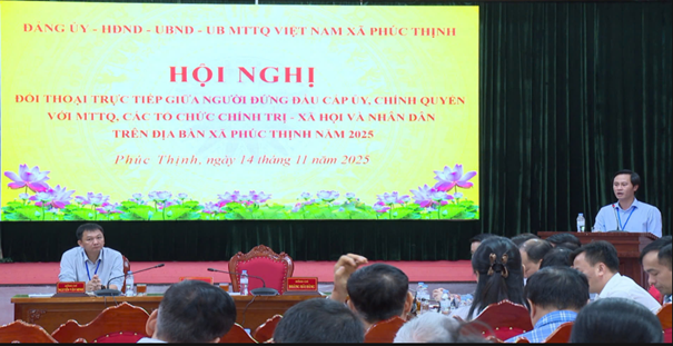 Đối thoại dân chủ - Động lực xây dựng nền hành chính phục vụ tại xã Phúc Thịnh- Ảnh 1.