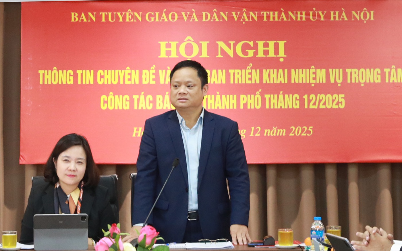 Phó Trưởng ban Tuyên giáo và Dân vận Thành ủy Vũ Minh Tuấn chủ trì Hội nghị