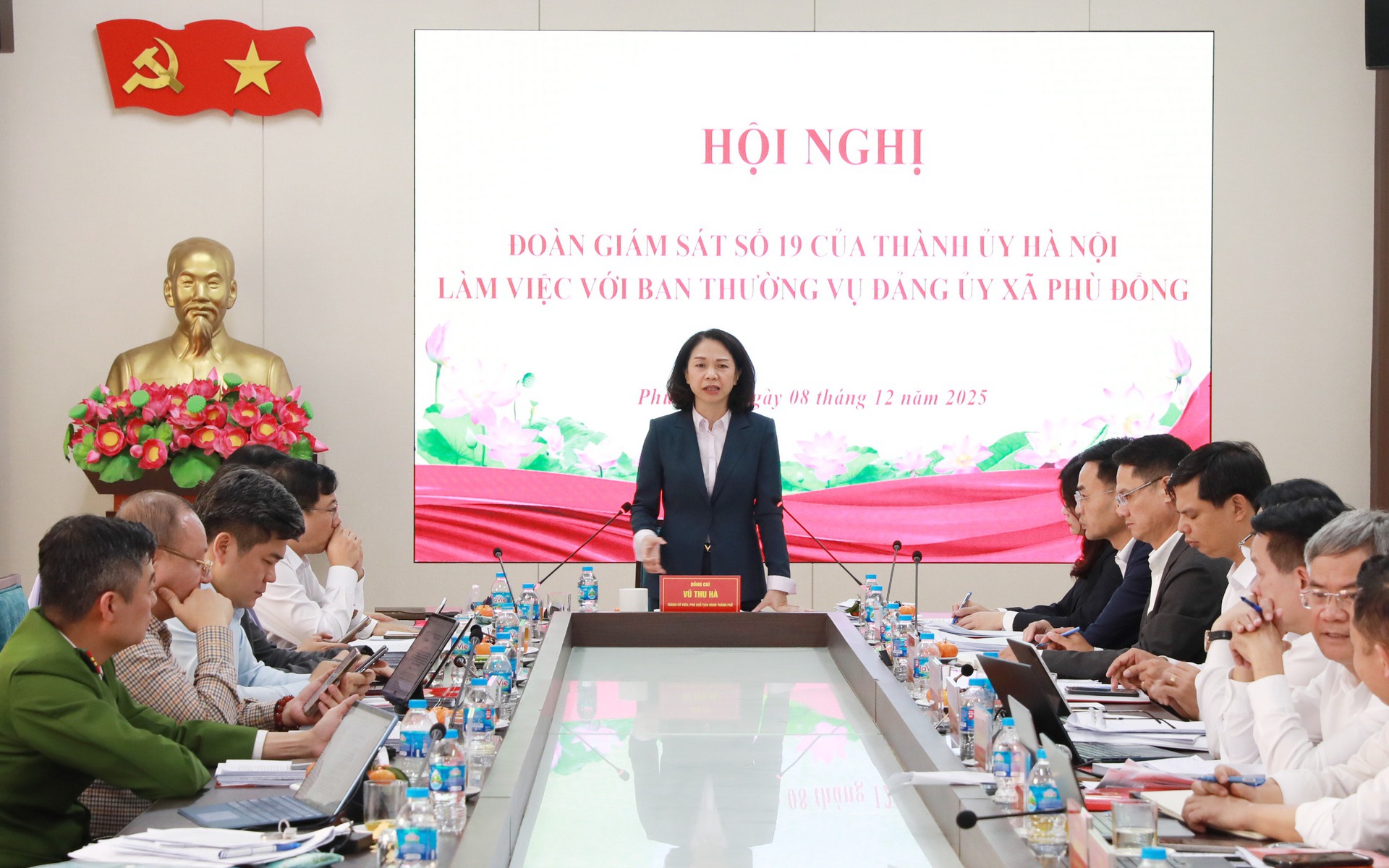 Phó Chủ tịch UBND Thành phố Vũ Thu Hà phát biểu tại buổi giám sát