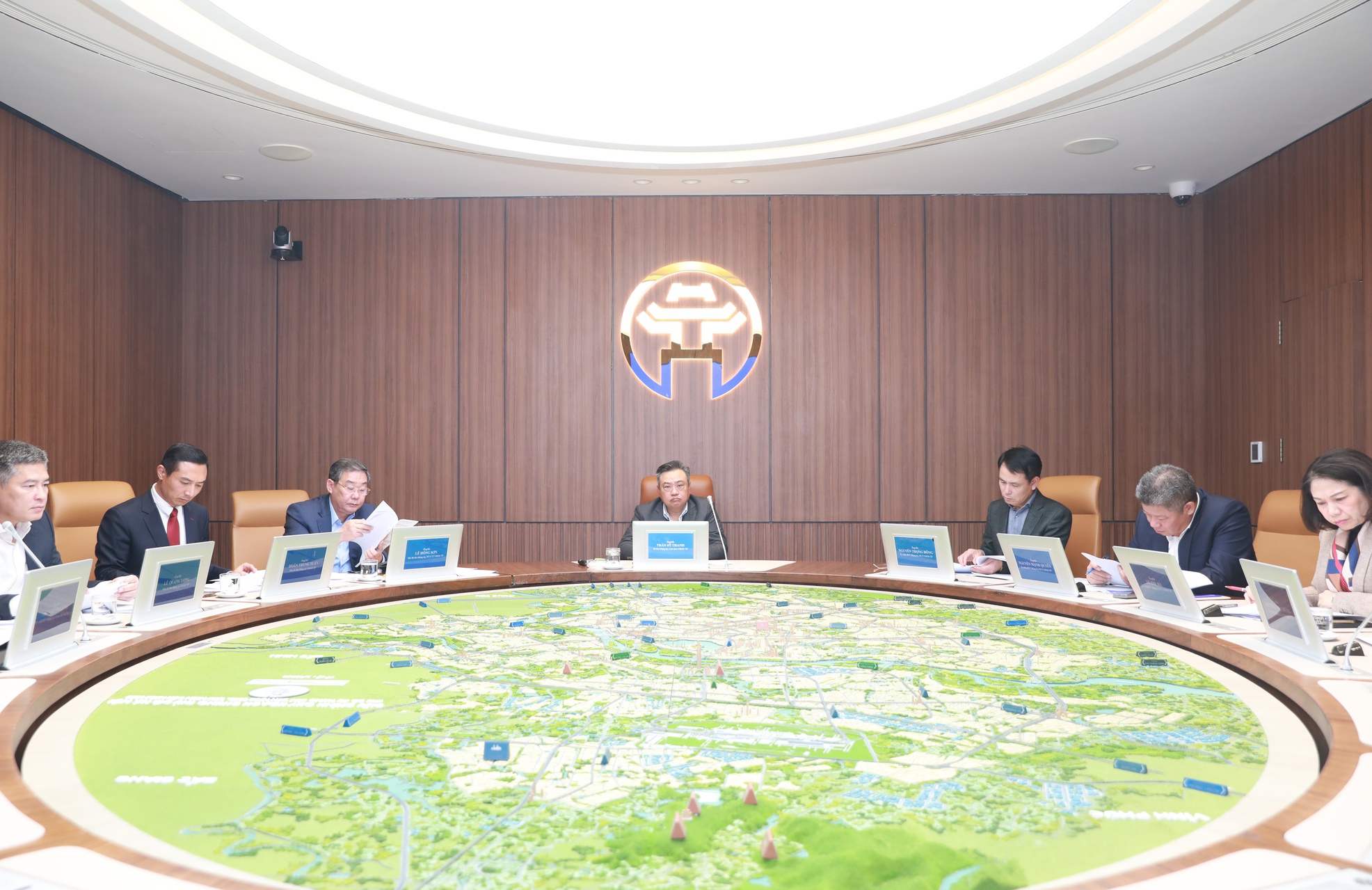 Quang cảnh Hội nghị lần thứ I, Ban Thường vụ Đảng ủy UBND Thành phố, nhiệm kỳ 2020-2025