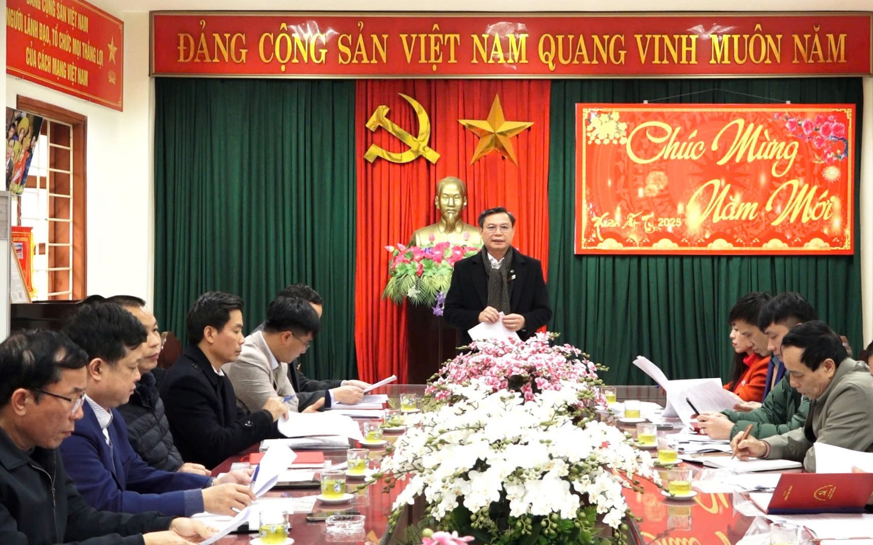 Phó Chủ tịch Thường trực UBND huyện Mỹ Đức Đặng Văn Cảnh chỉ đạo triển khai "Tuần lễ văn hóa - du lịch" Lễ hội chùa Hương 2025