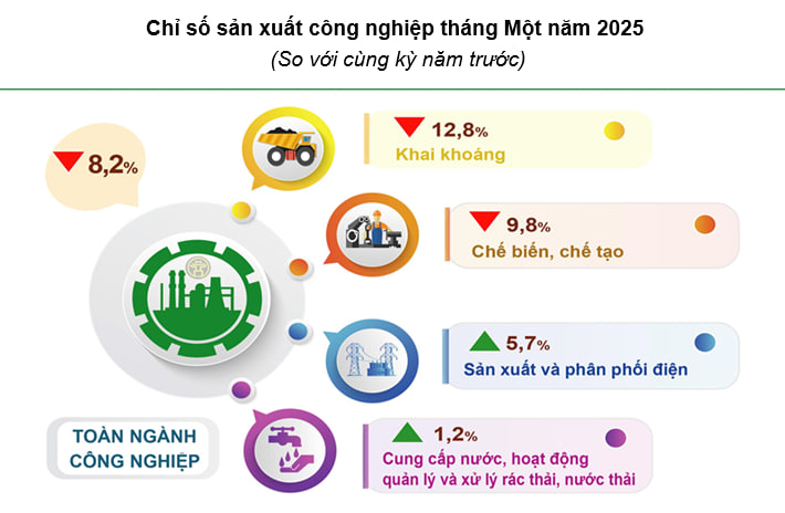 Chỉ số IIP tháng Một của Thành phố giảm hơn 8%- Ảnh 2.