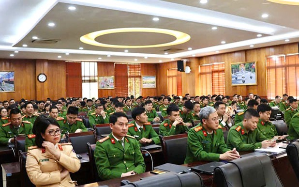 216 cán bộ, chiến sĩ công an phường, xã tham gia tập huấn