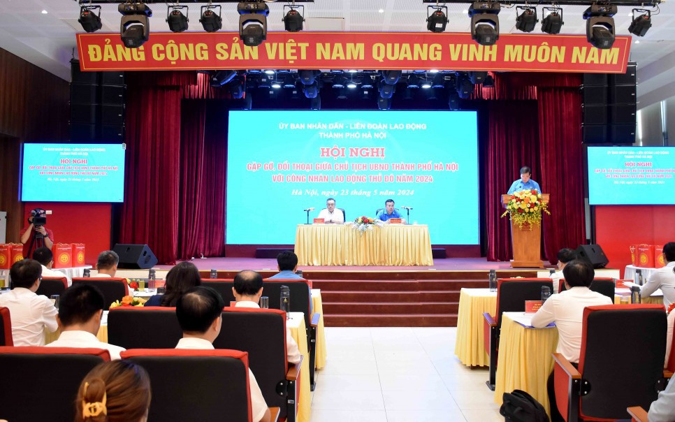 Hội nghị tiếp xúc, đối thoại giữa Chủ tịch UBND Thành phố với Công nhân lao động năm 2025 - là một trong những hoạt động cấp Thành phố trong Tháng Công nhân năm 2025