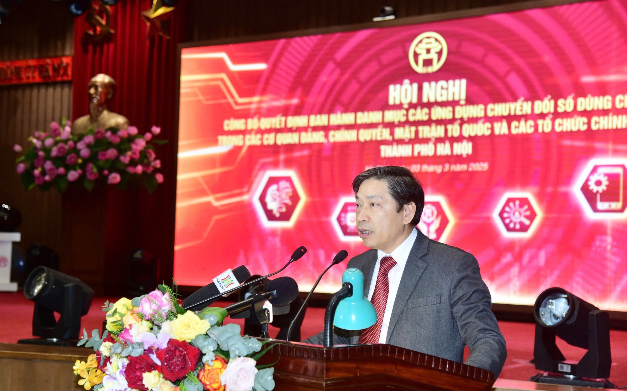Trung tướng Vũ Ngọc Thiềm, Trưởng Ban Cơ yếu Chính phủ phát biểu