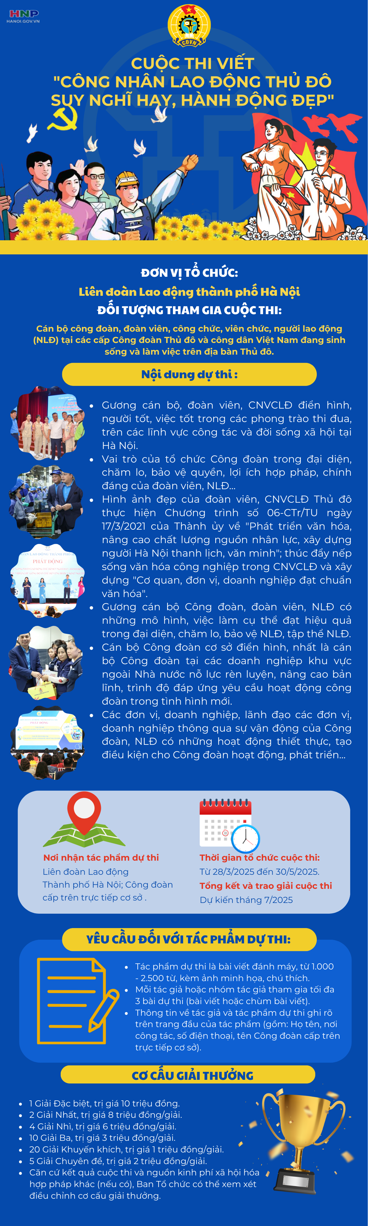 Phát động cuộc thi viết, ảnh về công nhân lao động, Công đoàn Thủ đô- Ảnh 1.