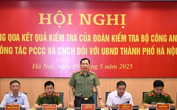 Trung tướng Lê Văn Tuyến, Thứ trưởng Bộ Công an phát biểu tại Hội nghị