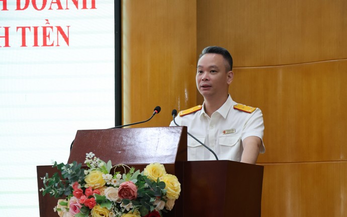 Ông Vũ Mạnh Cường, Chi cục trưởng Chi cục Thuế khu vực I phát biểu khai mạc Hội nghị