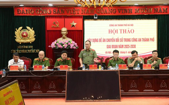 Trung tướng Nguyễn Thanh Tùng, Bí thư Đảng ủy - Giám đốc Công an thành phố Hà Nội chủ trì Hội thảo 