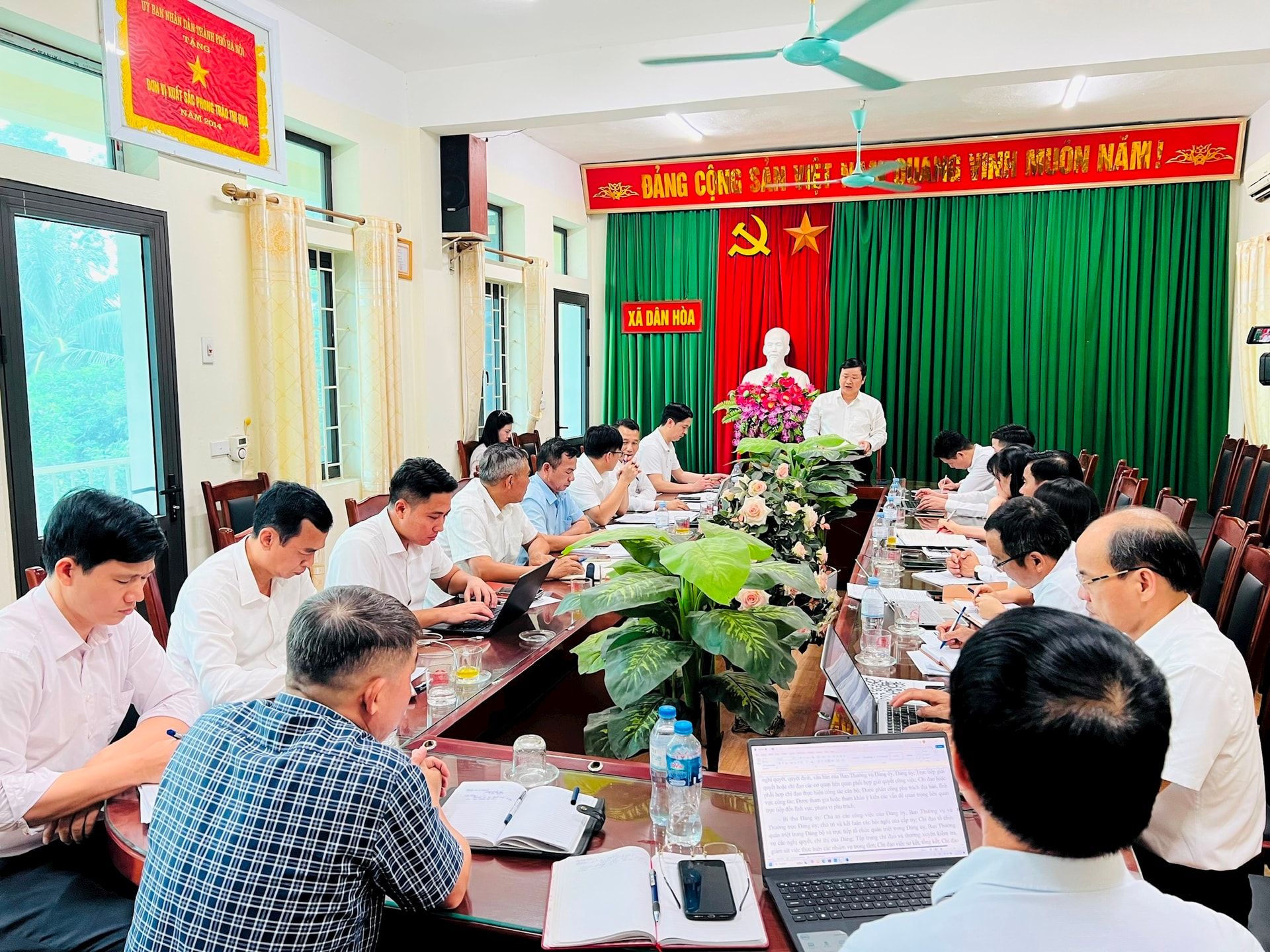 Thanh Oai: Đảng uỷ xã Dân Hoà mới vận hành thử nghiệm- Ảnh 1.