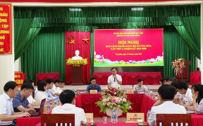 Xã Ứng Hòa mới tổ chức Hội nghị vận hành thử nghiệm mô hình tổ chức Đảng, chính quyền địa phương hai cấp.