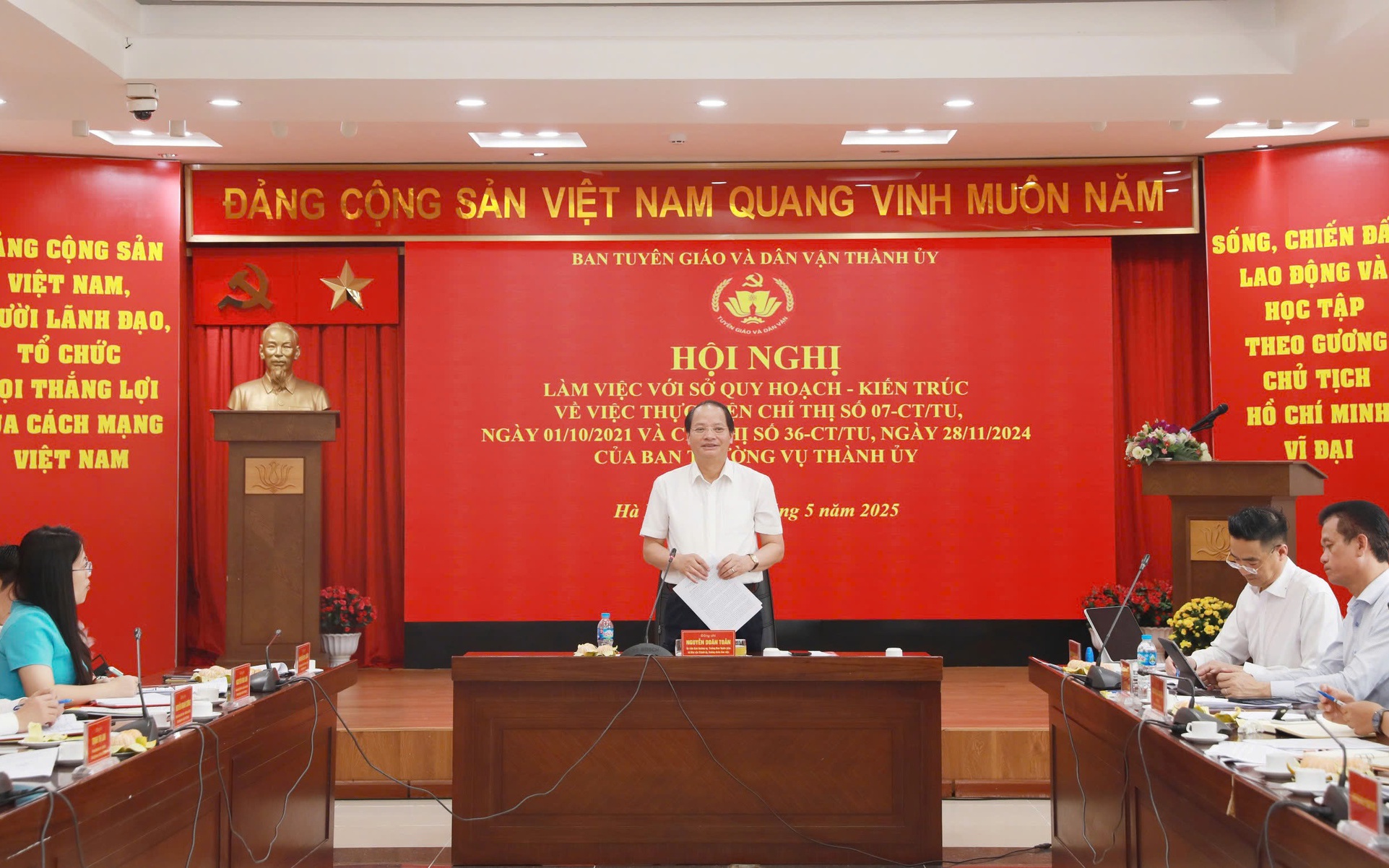 Kiểm tra việc thực hiện Chỉ thị số 07-CT/TU của Ban Thường vụ Thành ủy Hà Nội về “Đẩy mạnh, nâng cao chất lượng, hiệu quả công tác dân vận của các cơ quan nhà nước” tại Sở Quy hoạch - Kiến trúc Hà Nội.