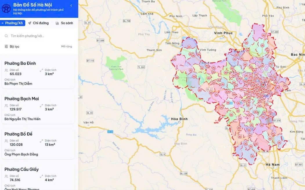 Hà Nội ra mắt bản đồ số địa chỉ 126 xã, phường trên nền tảng iHanoi