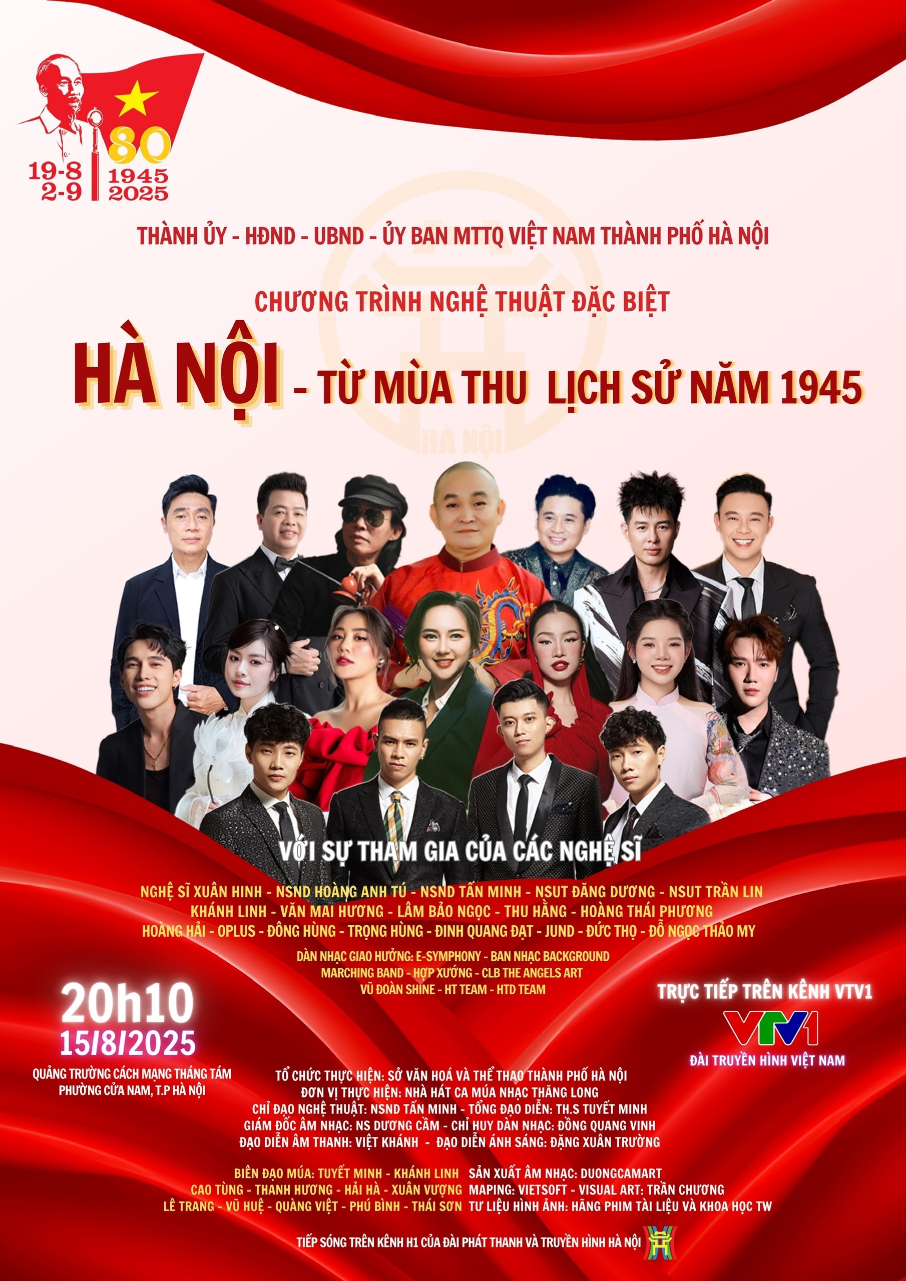 Hấp dẫn Chương trình nghệ thuật “Hà Nội - Từ mùa thu lịch sử năm 1945” chào mừng 80 năm Cách mạng Tháng Tám và Quốc khánh 2/9- Ảnh 1.