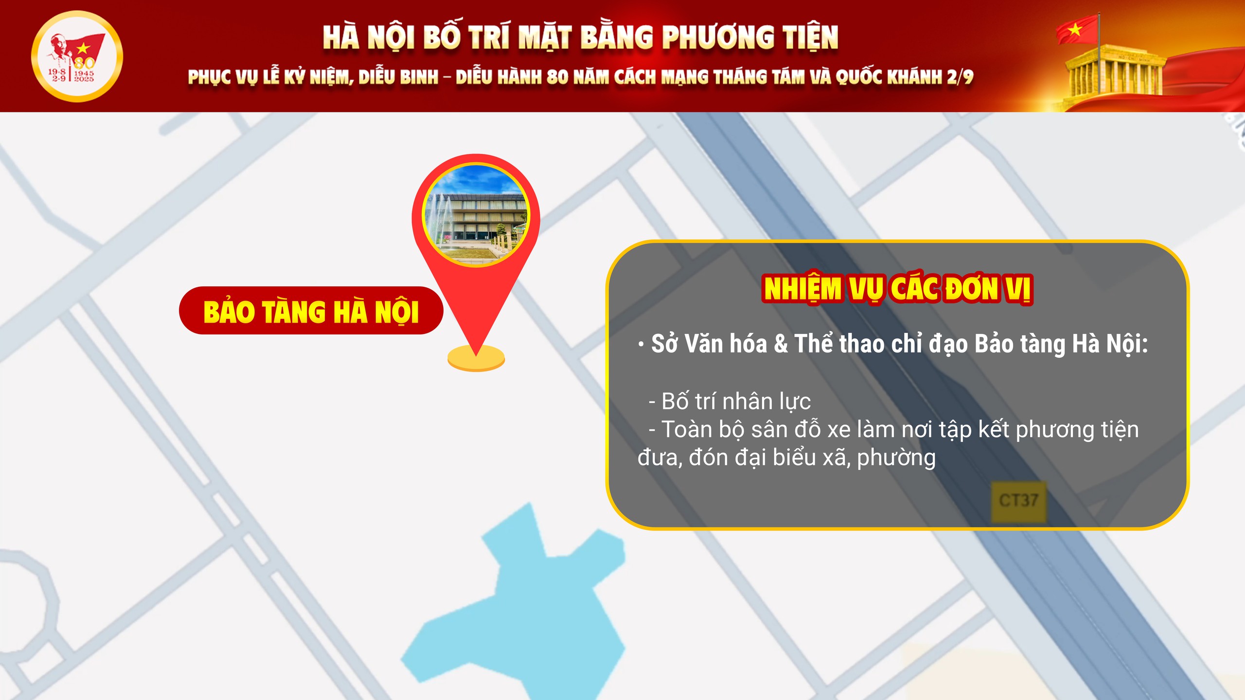 Phương án mặt bằng sắp xếp phương tiện phục vụ Lễ kỷ niệm diễu binh, diễu hành 80 năm Cách mạng tháng Tám và Quốc khánh 2/9- Ảnh 2.