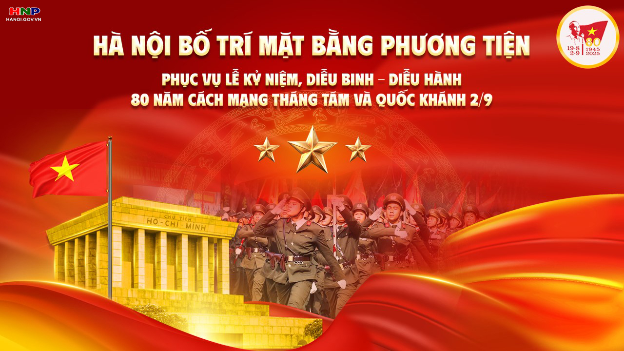 Phương án mặt bằng sắp xếp phương tiện phục vụ Lễ kỷ niệm diễu binh, diễu hành 80 năm Cách mạng tháng Tám và Quốc khánh 2/9- Ảnh 1.