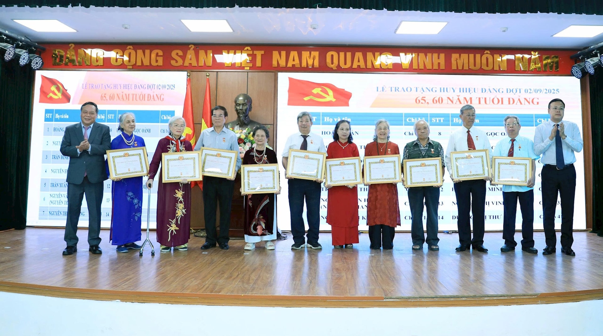 Phó Bí thư Thường trực Thành ủy Hà Nội trao Huy hiệu Đảng tại phường Ba Đình- Ảnh 4.