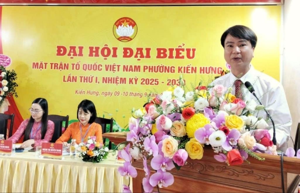 Đại hội đại biểu MTTQ Việt Nam phường Kiến Hưng lần thứ I: Xây dựng khối đại đoàn kết vững chắc- Ảnh 4.