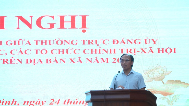 Đảng ủy xã Vân Đình tổ chức hội nghị tiếp xúc, đối thoại giữa Thường trực Đảng ủy với MTTQ, các tổ chức chính trị - xã hội và nhân dân năm 2025- Ảnh 2.