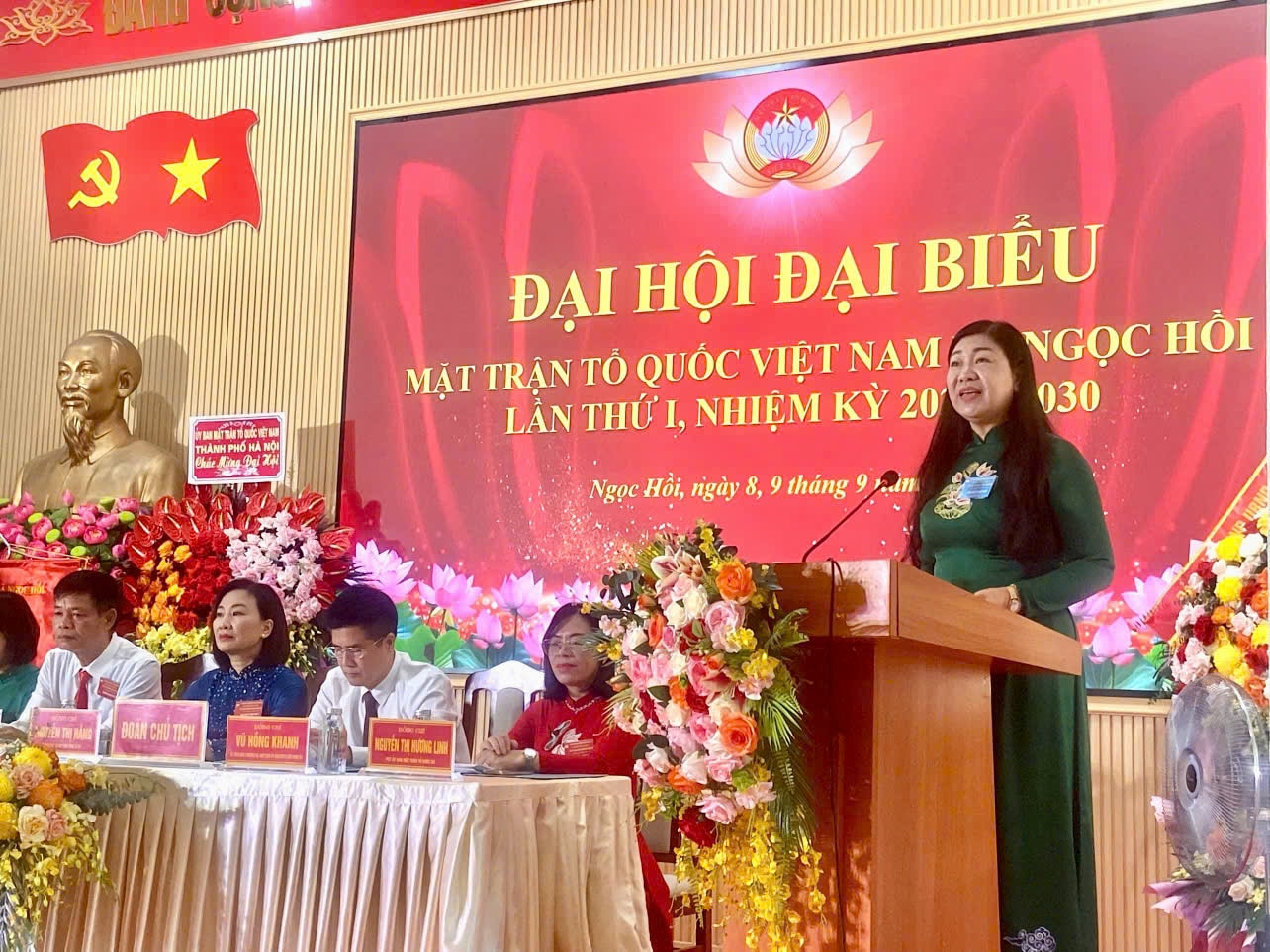 Chủ tịch Ủy ban MTTQ Việt Nam Thành phố Nguyễn Lan Hương dự Đại hội đại biểu MTTQ Việt Nam xã Ngọc Hồi- Ảnh 2.