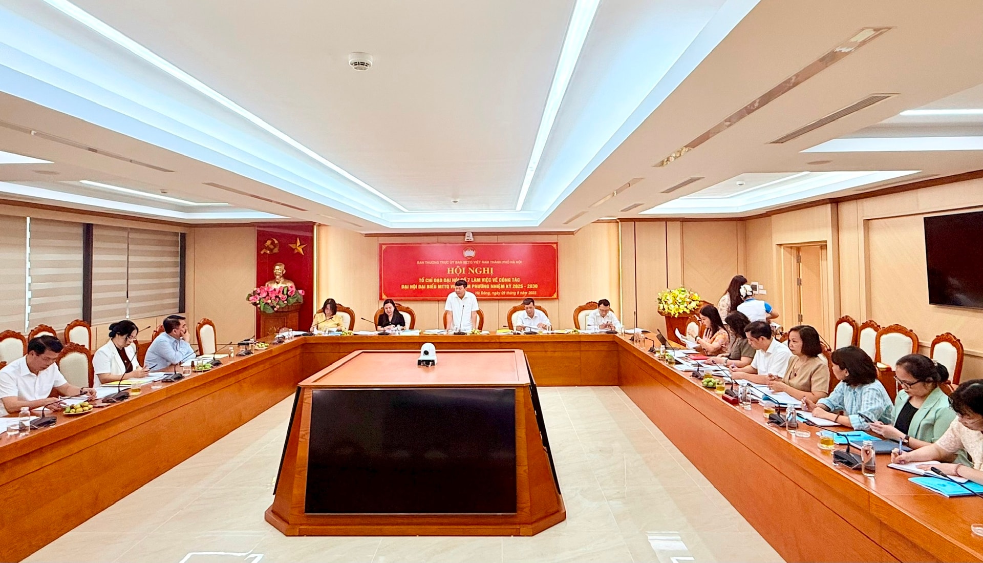 Tổ chỉ đạo Đại hội số 7 MTTQ Việt Nam Thành phố làm việc với 6 phường về công tác đại hội- Ảnh 1.