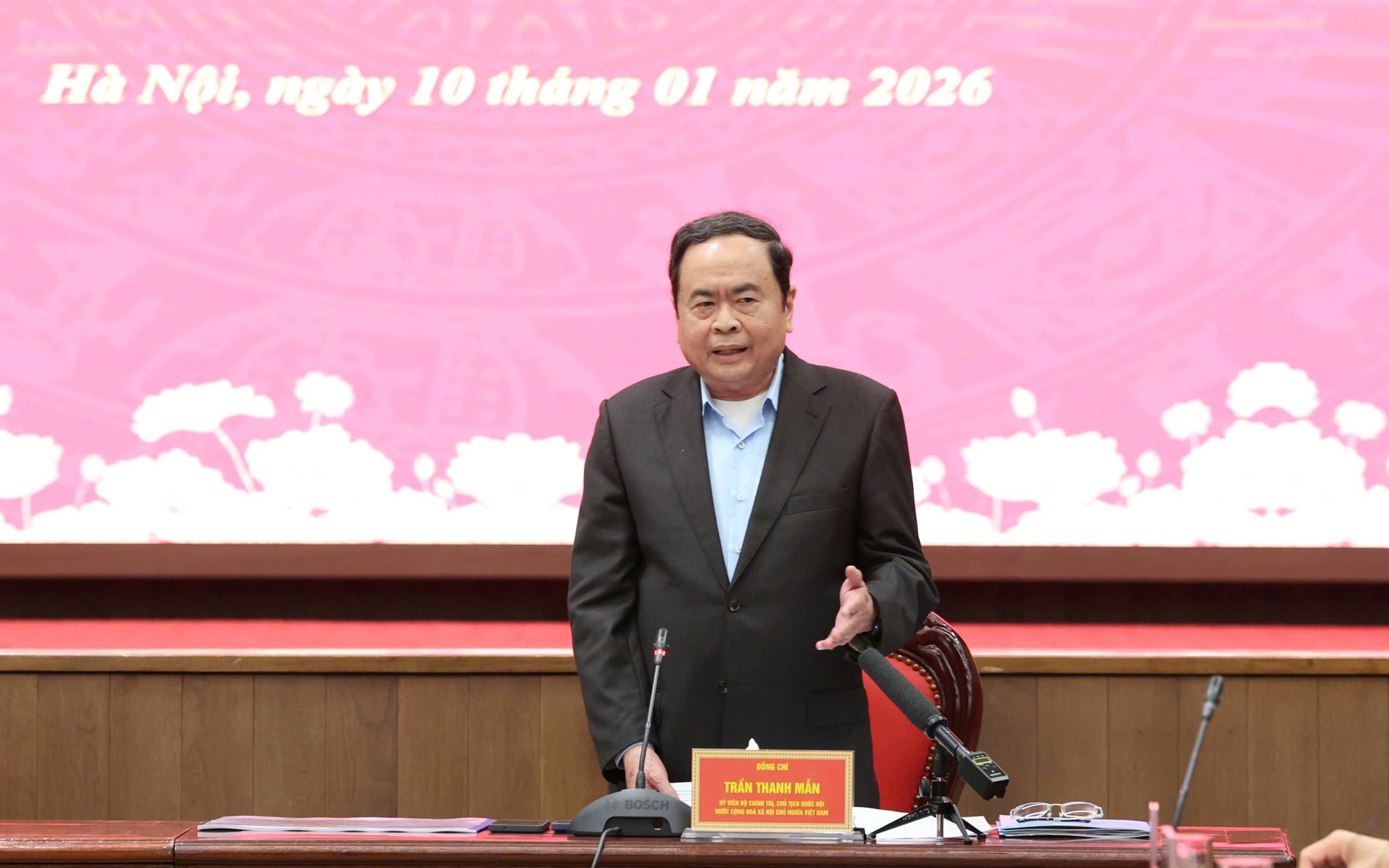 Chủ tịch Quốc hội Trần Thanh Mẫn phát biểu