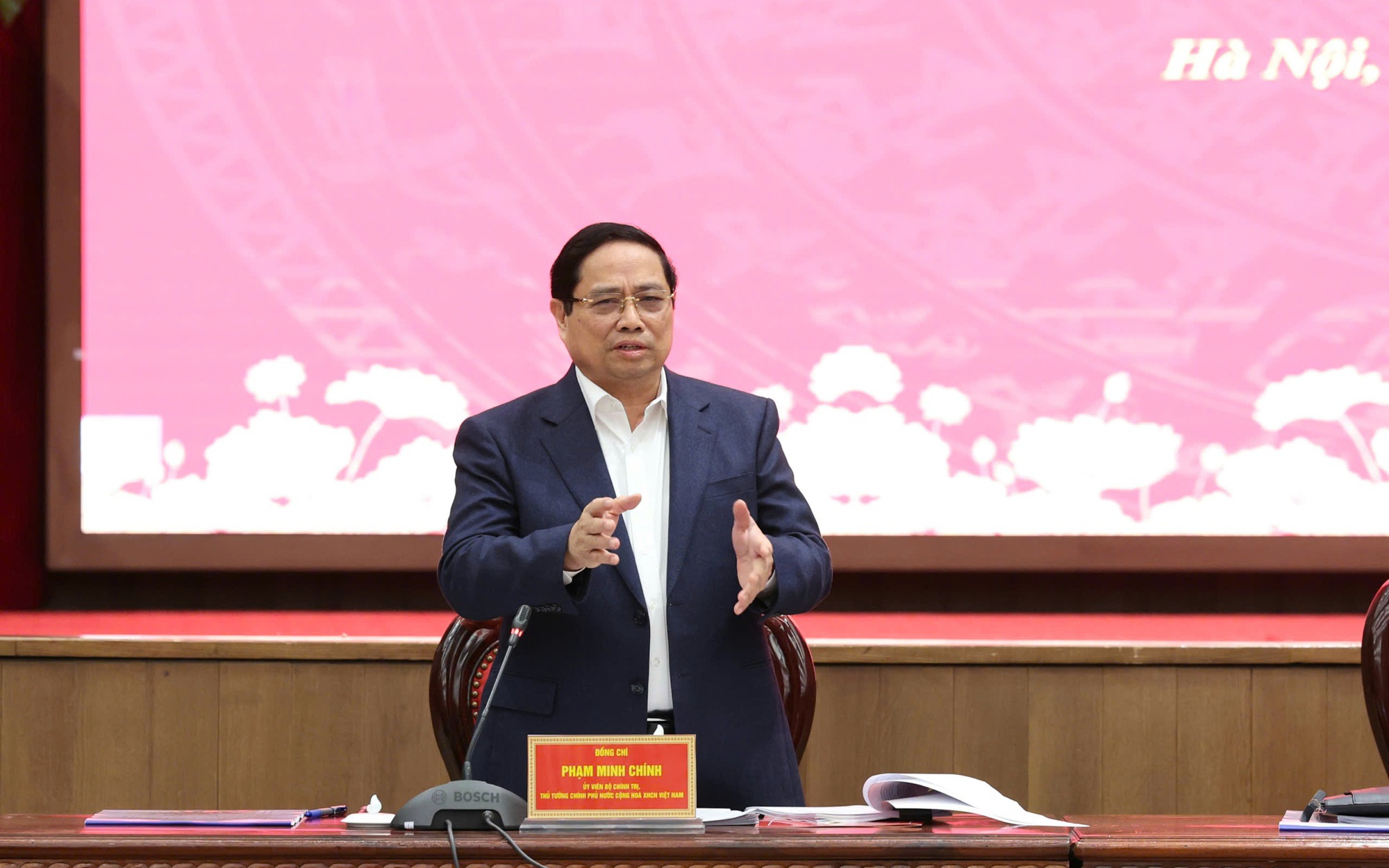 Thủ tướng Chính phủ Phạm Minh Chính phát biểu tại buổi làm việc