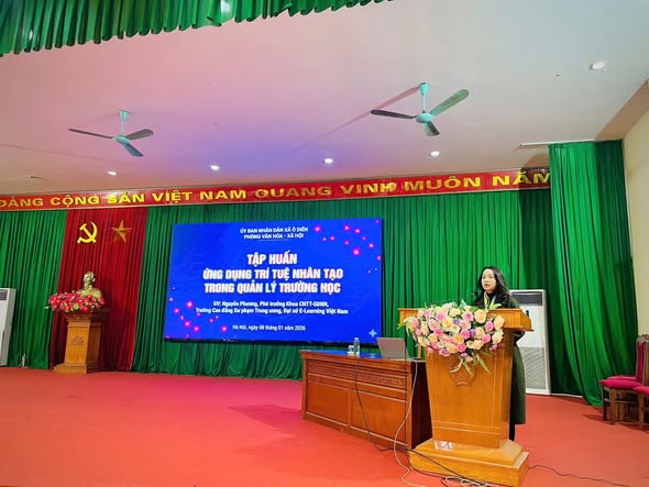 Xã Ô Diên tập huấn ứng dụng trí tuệ nhân tạo trong quản lý trường học - Bước đi thiết thực trong cải cách hành chính gắn với chuyển đổi số giáo dục- Ảnh 1.