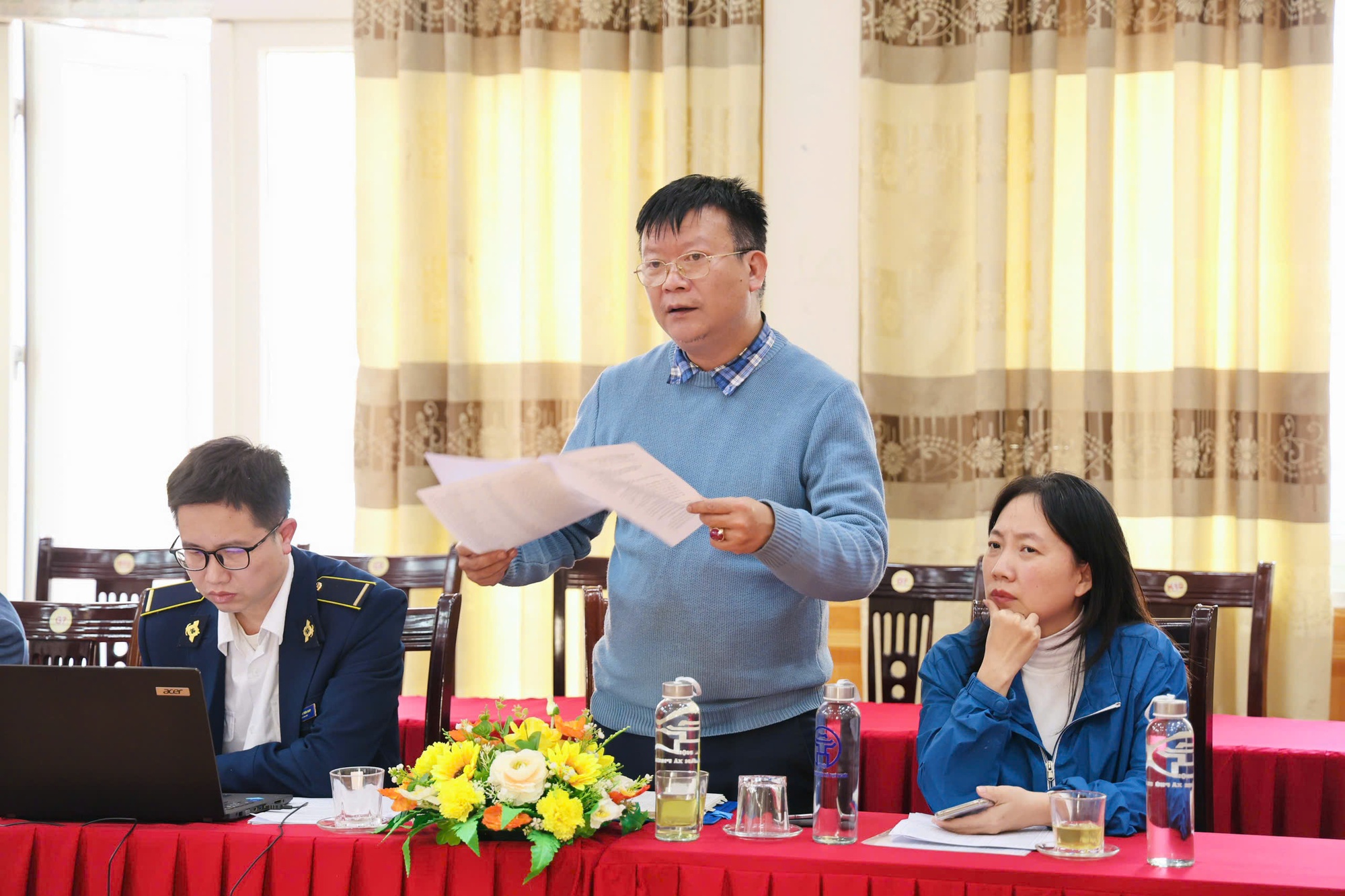 Đoàn kiểm tra liên ngành Thành phố: Kiểm tra quản lý giết mổ, vận chuyển, kinh doanh động vật tại xã Phú Nghĩa- Ảnh 5.